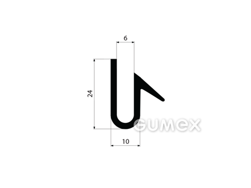 GUMOVÉ PROFILY TVARU "U" - EPDM